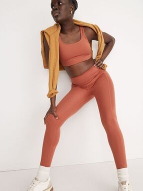 NWT Madewell MLW Flex Curvy Clay Red/Orange High Rise 25" Leggings